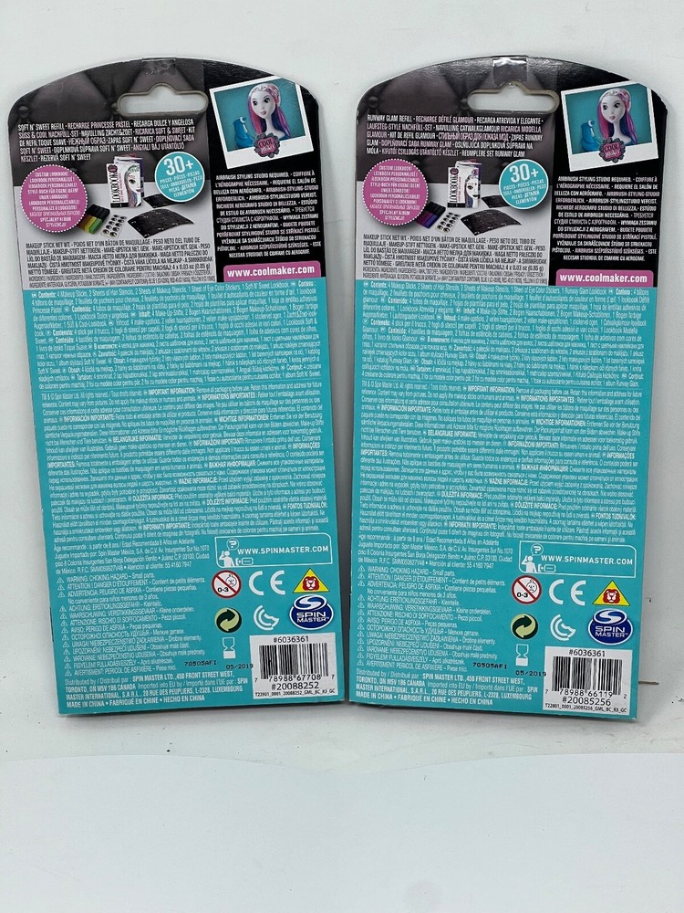 2 Cool Maker Airbrush Styling Studio Refills/Runway Glam & Soft & Sweet