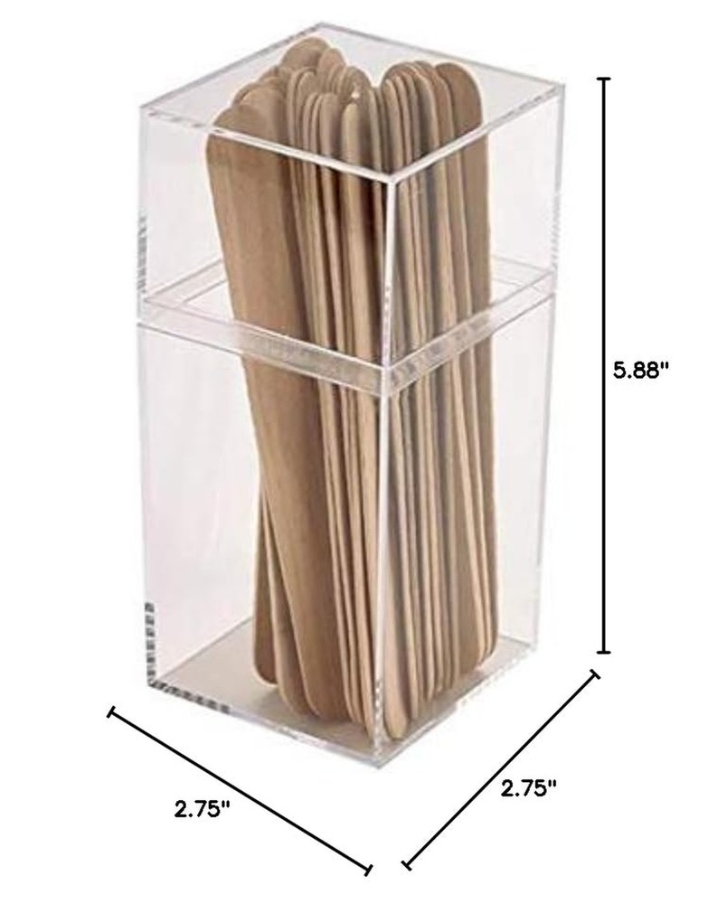 Pioneer Plastics 036C Clear Tall Rectangular Plastic Container, 2.75" W x 2.6...