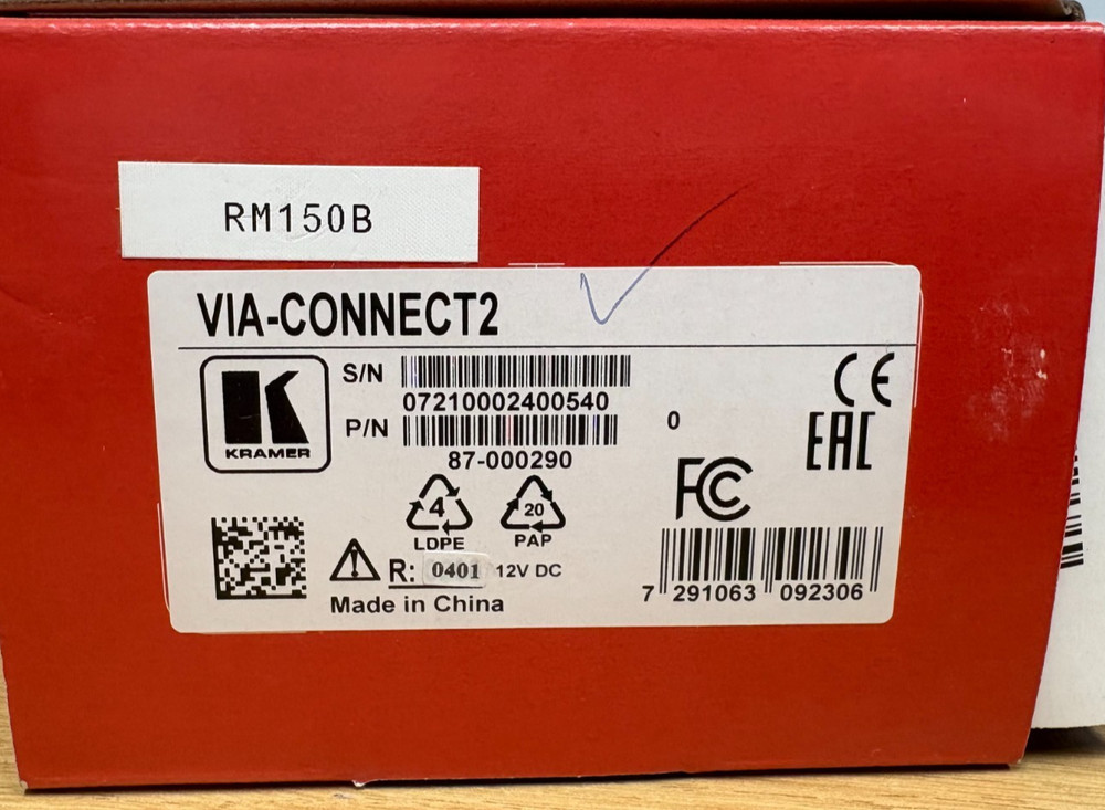 Kramer VIA-CONNECT2 Wireless & Wired Presentation Platform (P/N: 87-000290)