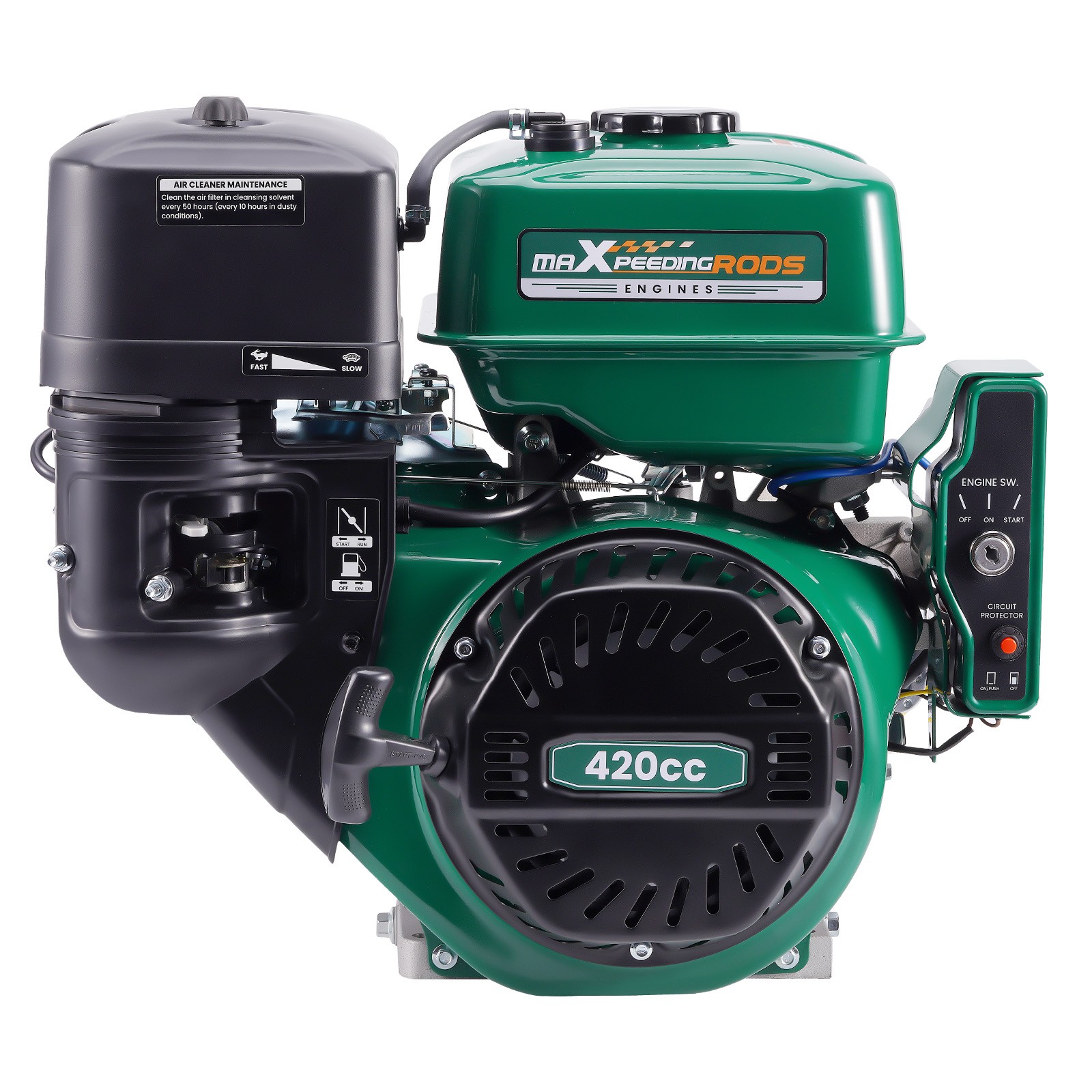 Engine OHV Horizontal Gas Engine Motor 420cc 15HP Electric Start Water Pumps