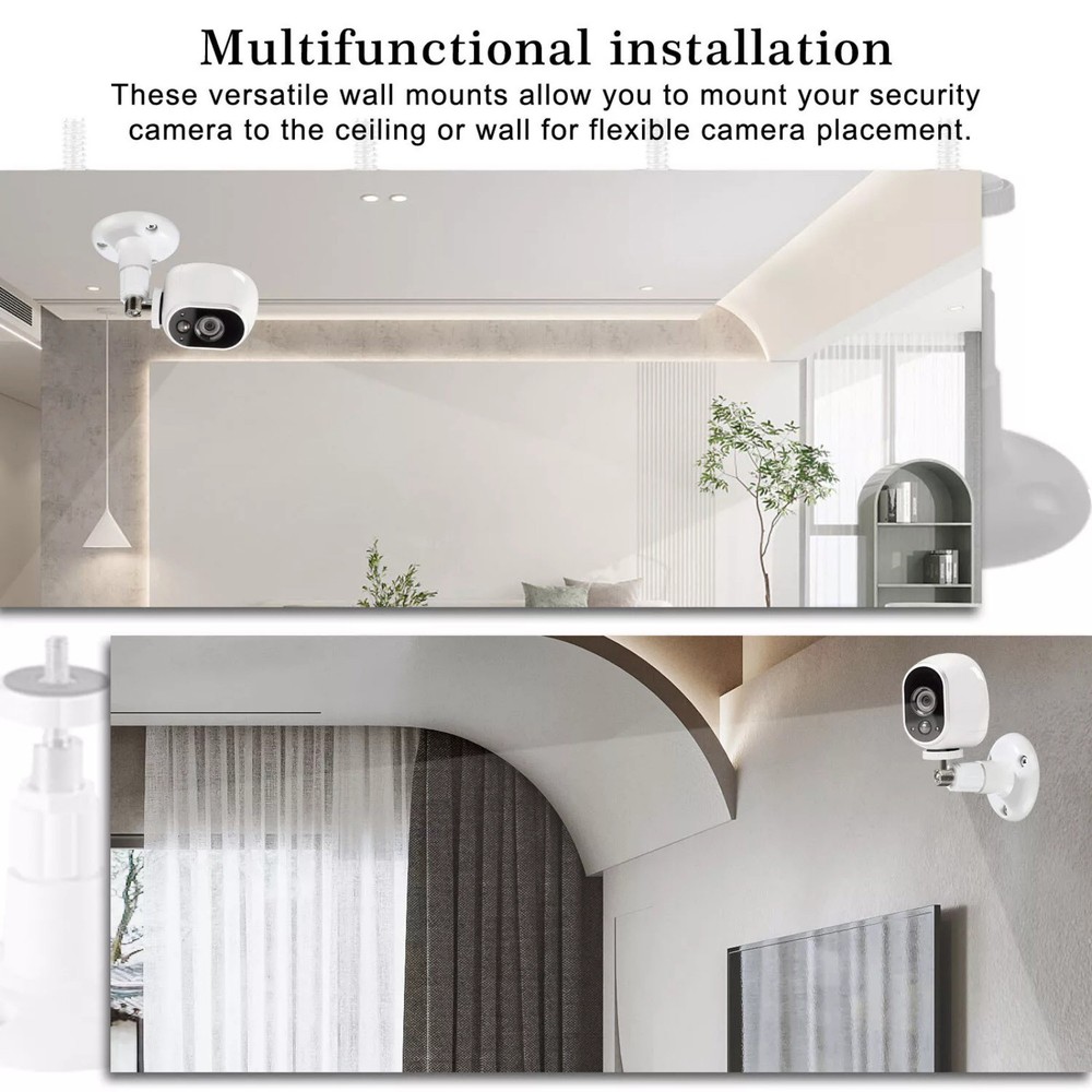 For Arlo Security Camera Wall Bracket 4 Set Adjustable Mount for Pro Series ABS