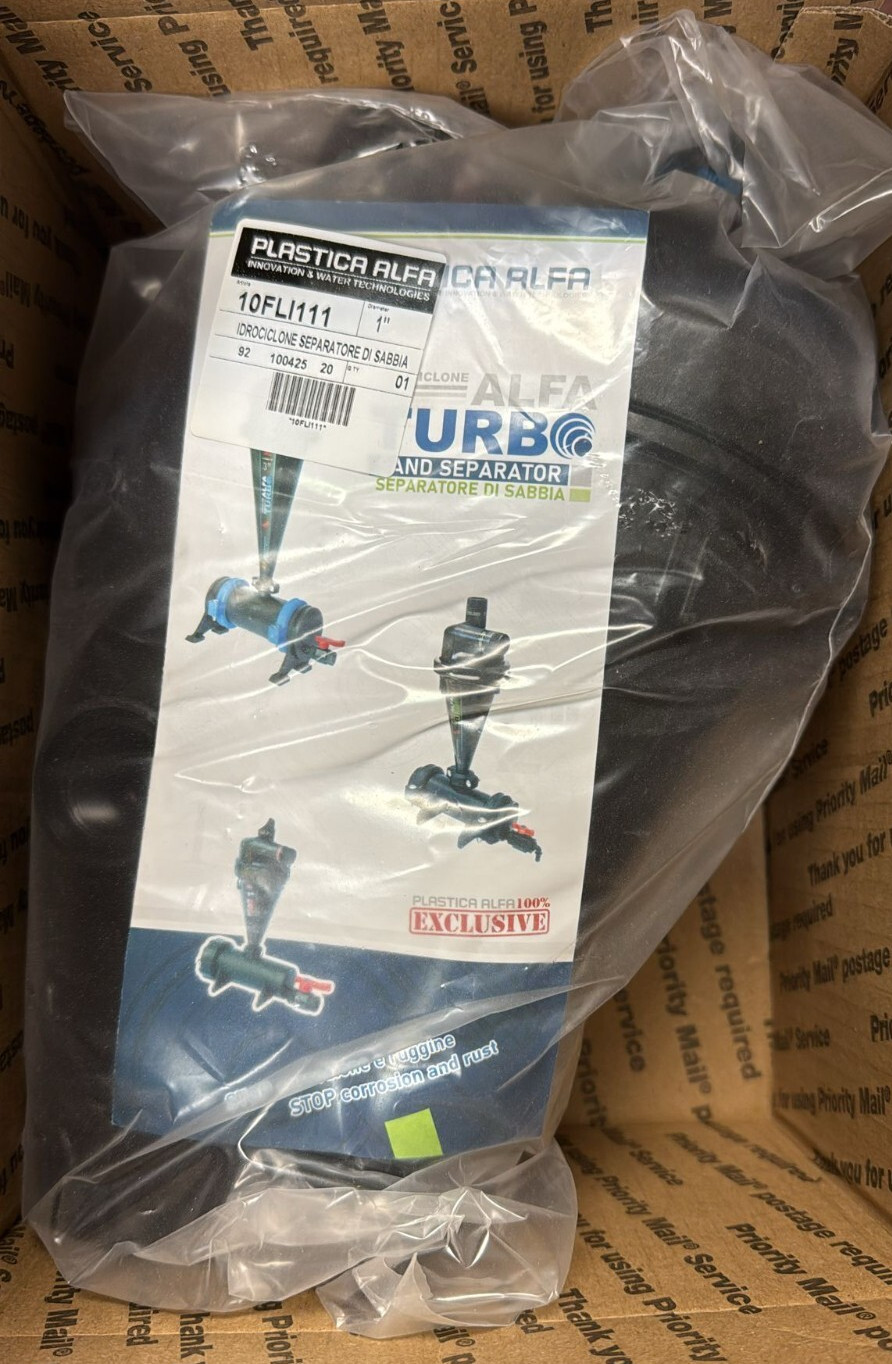 HYDROCYCLONE 1" WATER FILTER SAND SEPARATOR NPT by PLASTICA ALFA - MADE IN ITALY