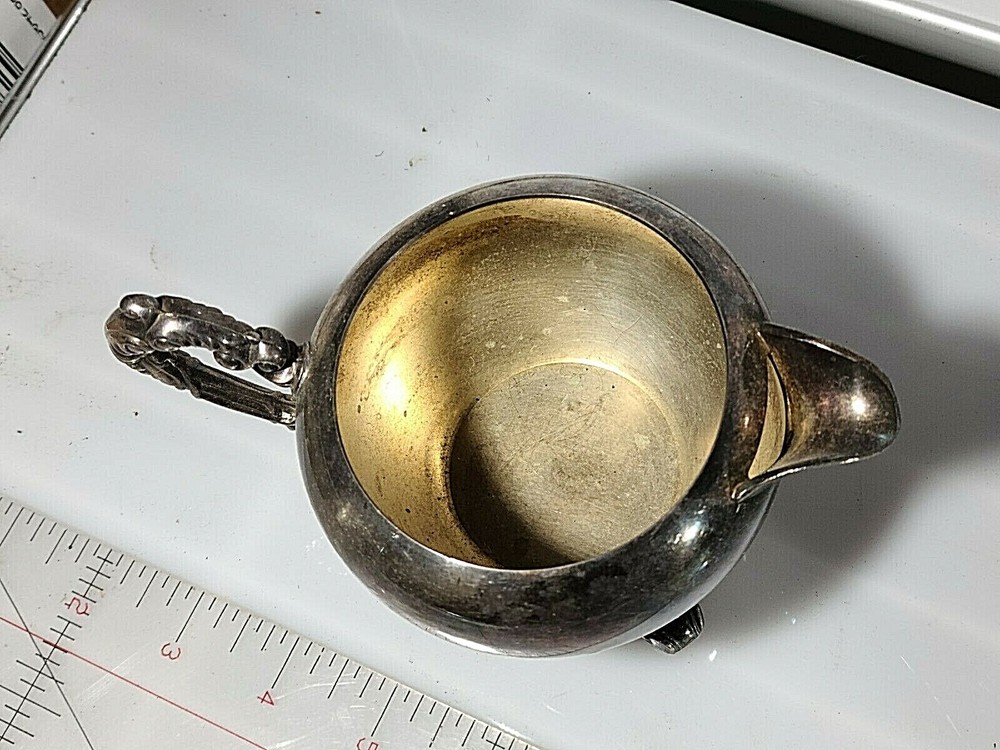 Silver Plate Pitcher Creamer and Sugar