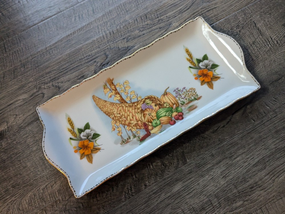 Cookie Tray Serving Platter THANKSGIVING Theme By E. Leonor