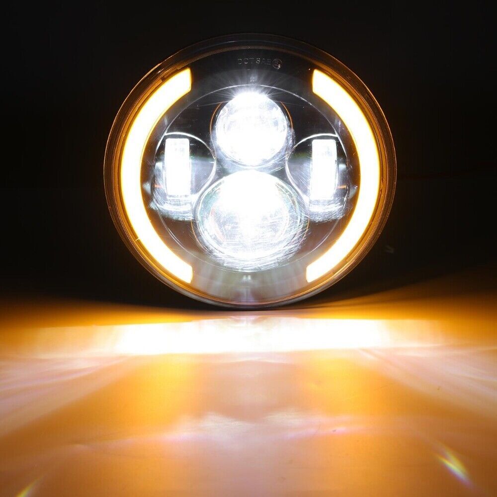 For Honda Shadow VT VT1100 VT750 VT600 VF750 7inch LED Headlight Turn Lights DRL