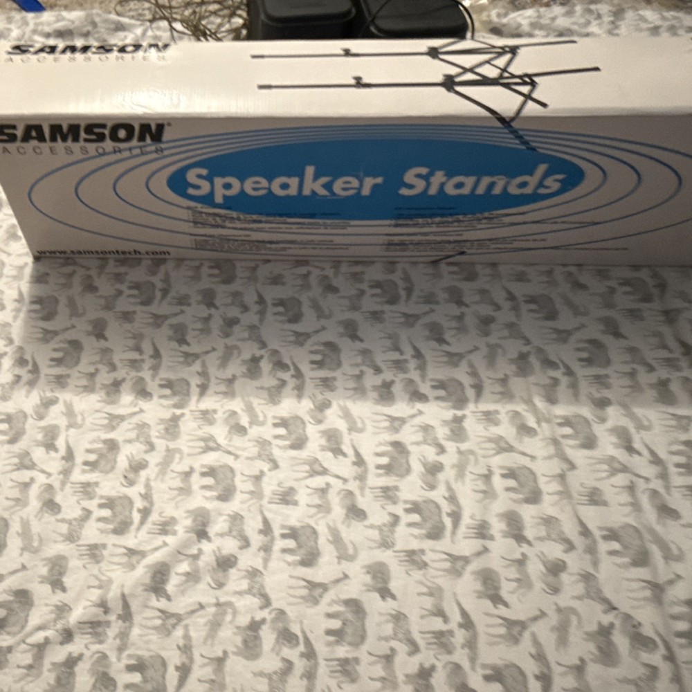 Samson LS2 Speaker Stand Pair, Adjustable Height Stand, Black Color