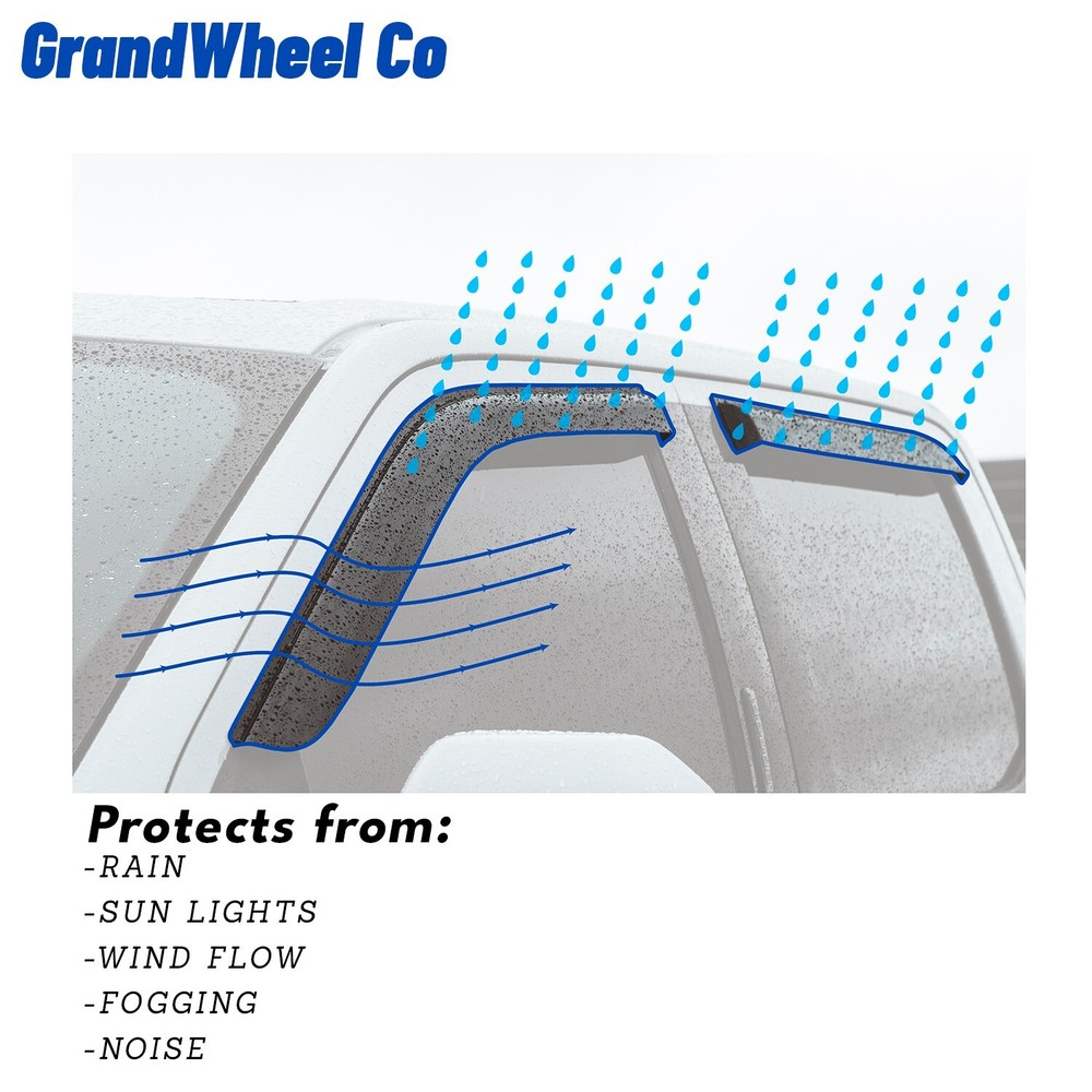 Rain Guards Vent Visors Shade for 2017-2025 Jeep Compass