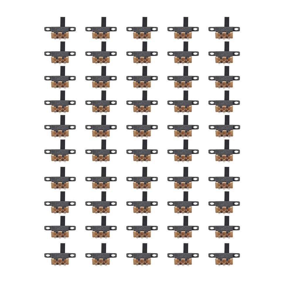 50Pcs 8mm Vertical Slide Switch SPDT 2 Position 3 Terminals PCB Panel Latching