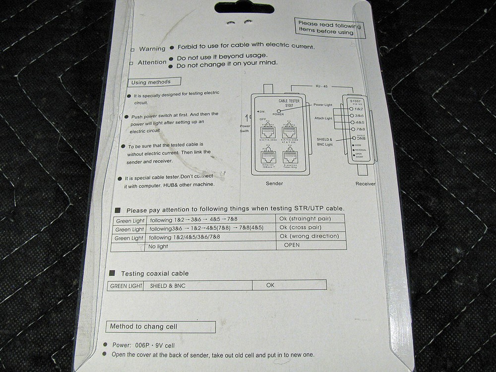 Network Cable Tester S1007