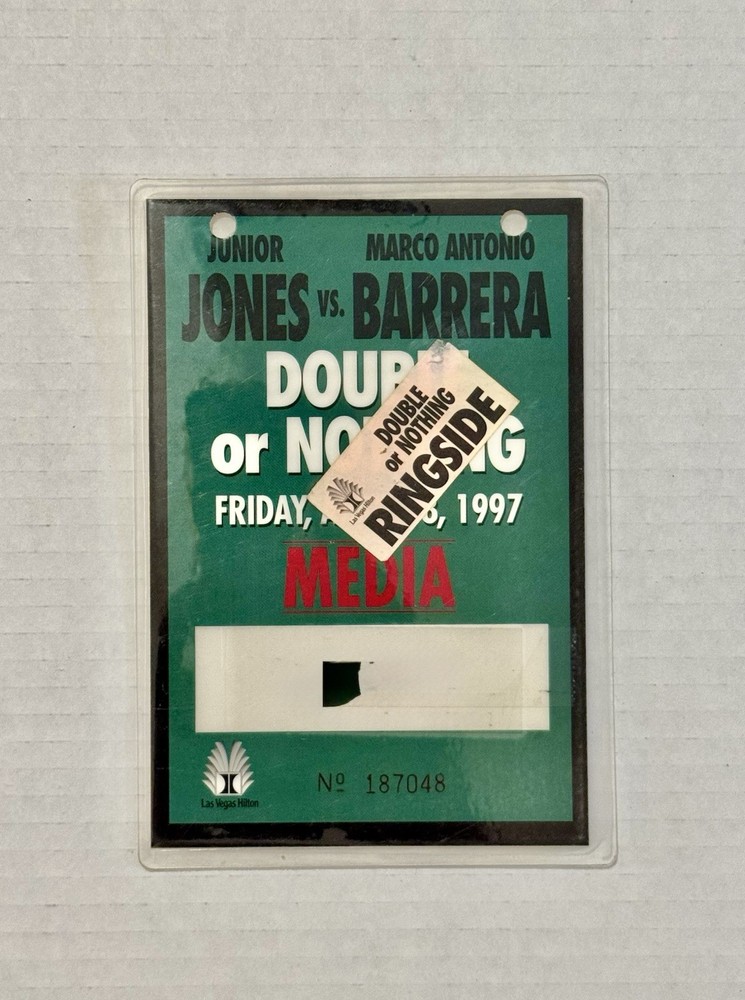 Marco Antonio Barrera vs Junior Jones Boxing Press Media Credential • 1997