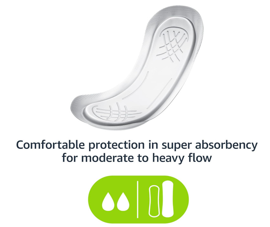 Basics Maxi Pads 48‑Count – Super Absorbency Unscented, 8‑Hour Protection