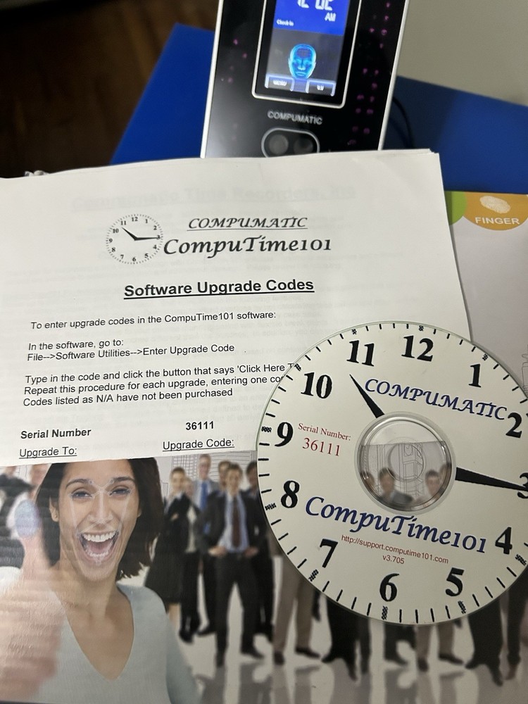 TIME SYSTEMS GEOFACE-W FACE RECOGNITION TIME CLOCK