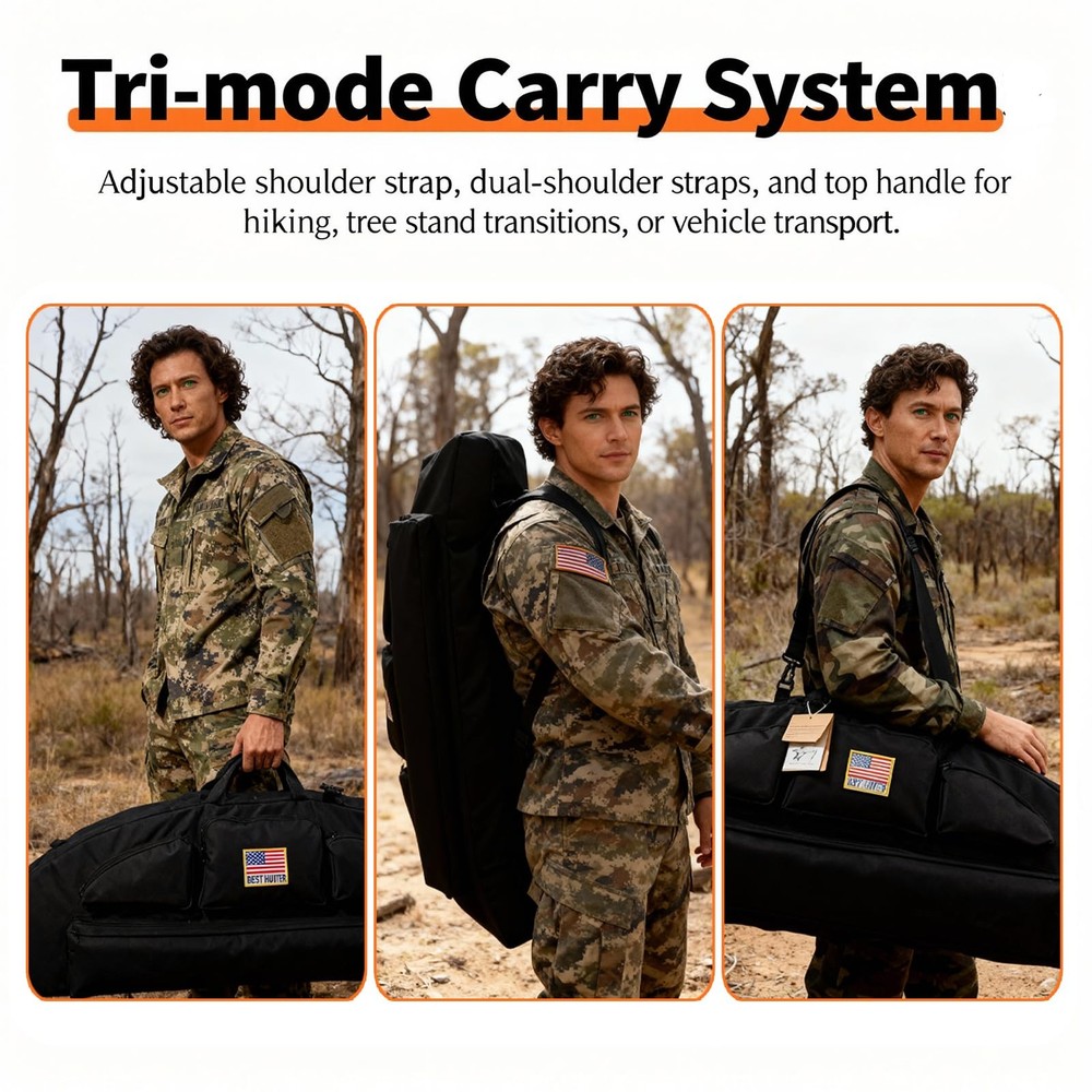 Compound Bow Case - Waterproof Lightweight Soft Padded Bow Case, 3 Multipurpo...