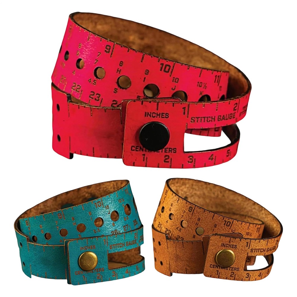 Leather Measuring Ruler Leather Wrap Wrist Ruler Marker Storage Sizer