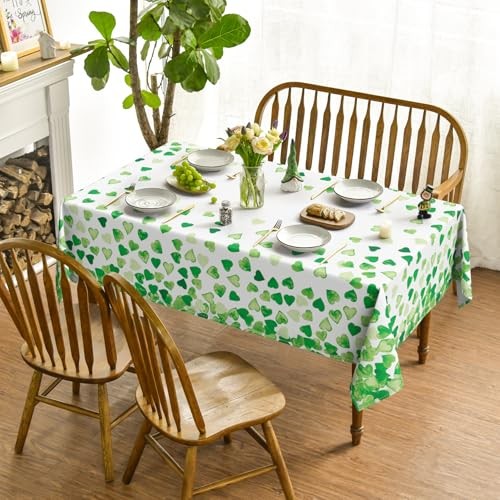 St. Patrick's Day Tablecloth 60×84 Inch 60" x 84" (Rectangular) Green