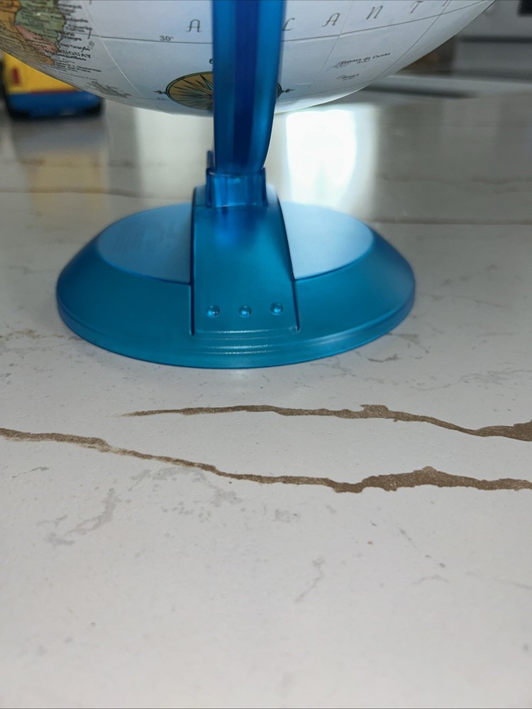 GLOBEMASTER 12 Inch Diameter Textured Globe Blue Stand