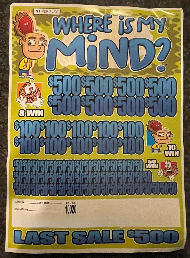 Pull Tickets - Pull Tab - Jar - Game - Where is my Mind