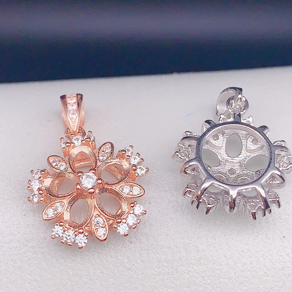 Silver 925 pendant empty setting, DIY blank setting YD94