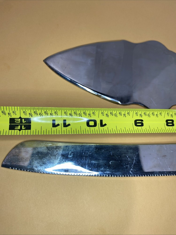 Stainless Silver Anniversary Cake Knife & Server used