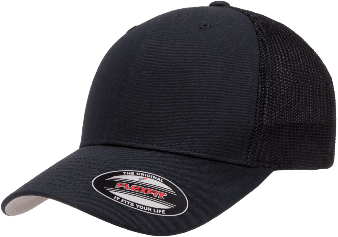 Flexfit Trucker Hat 6511 Fitted Mesh Baseball Cap Plain Blank Flex Fit OSFM