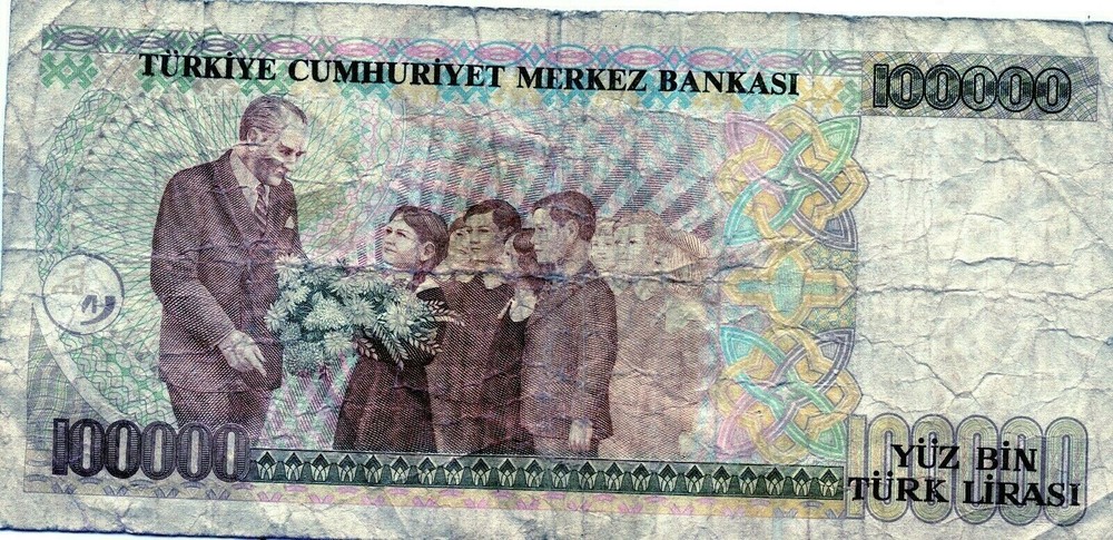 Turkey: 100,000 Lira, 1991