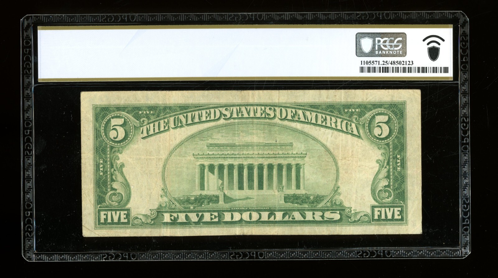 DBR 1928 $5 Legal STAR Fr. 1525* PCGS-B 25 Serial *01968873A