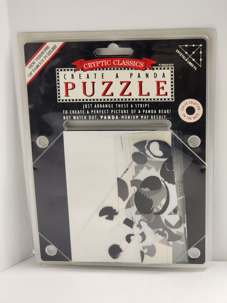 Cryptic Classics Puzzle, Create A Panda, Dugald Keith 1994 Crystal Lines