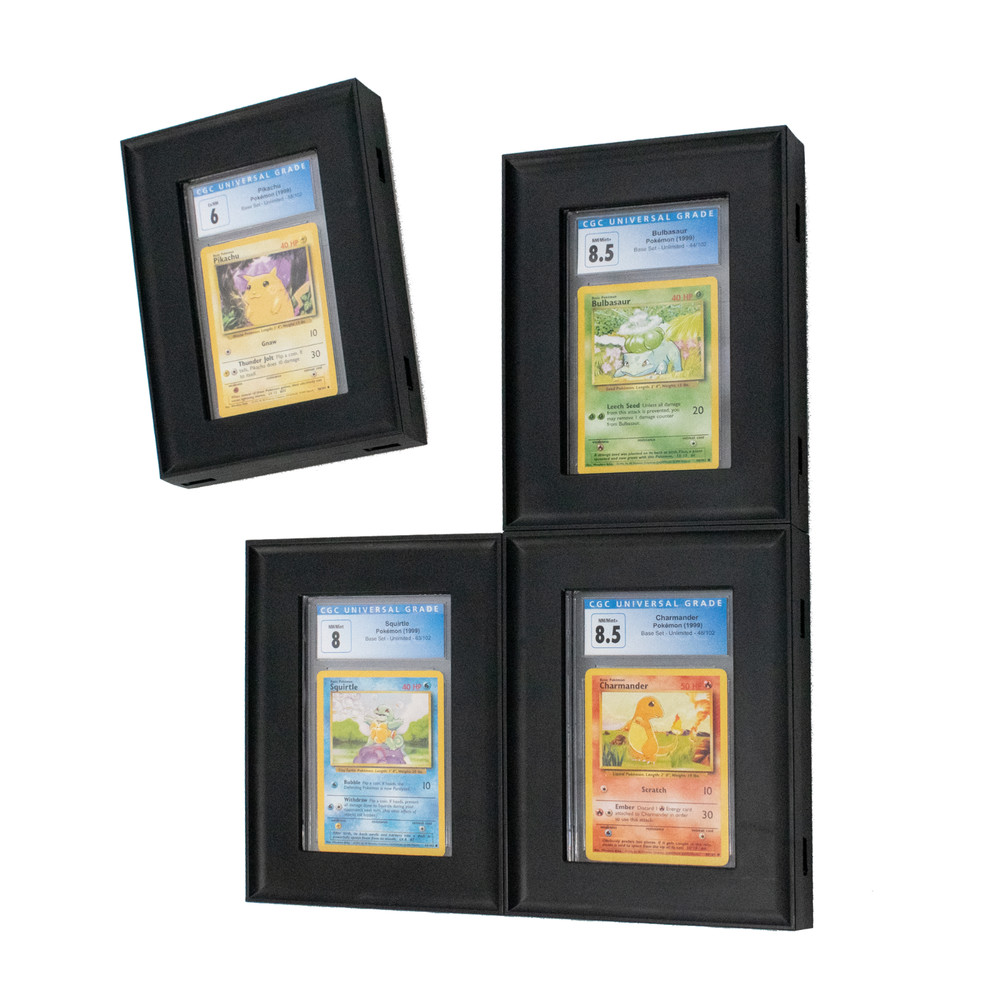 BCW Wall Mountable Interlocking Graded Card Display Frames Black New Pack of 24