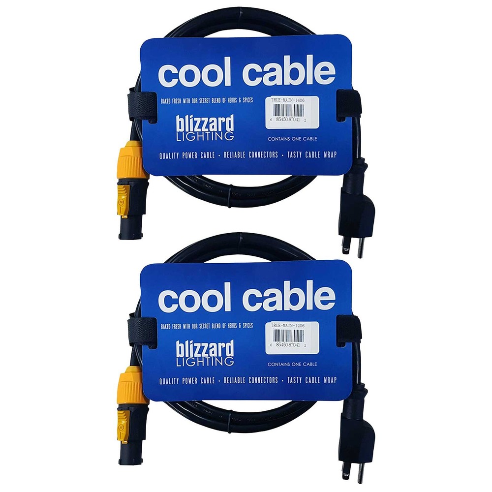 Blizzard Lighting PCT-MAIN-1406 6FT PowerCON Cable 2-Pack