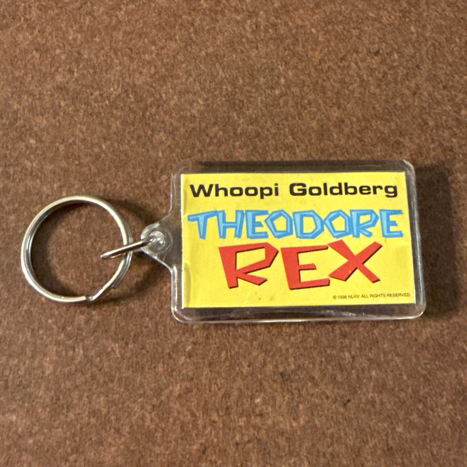 Vintage 1996 Whoopi Goldberg Theodore Rex Movie Double Sided Lucite Keychain
