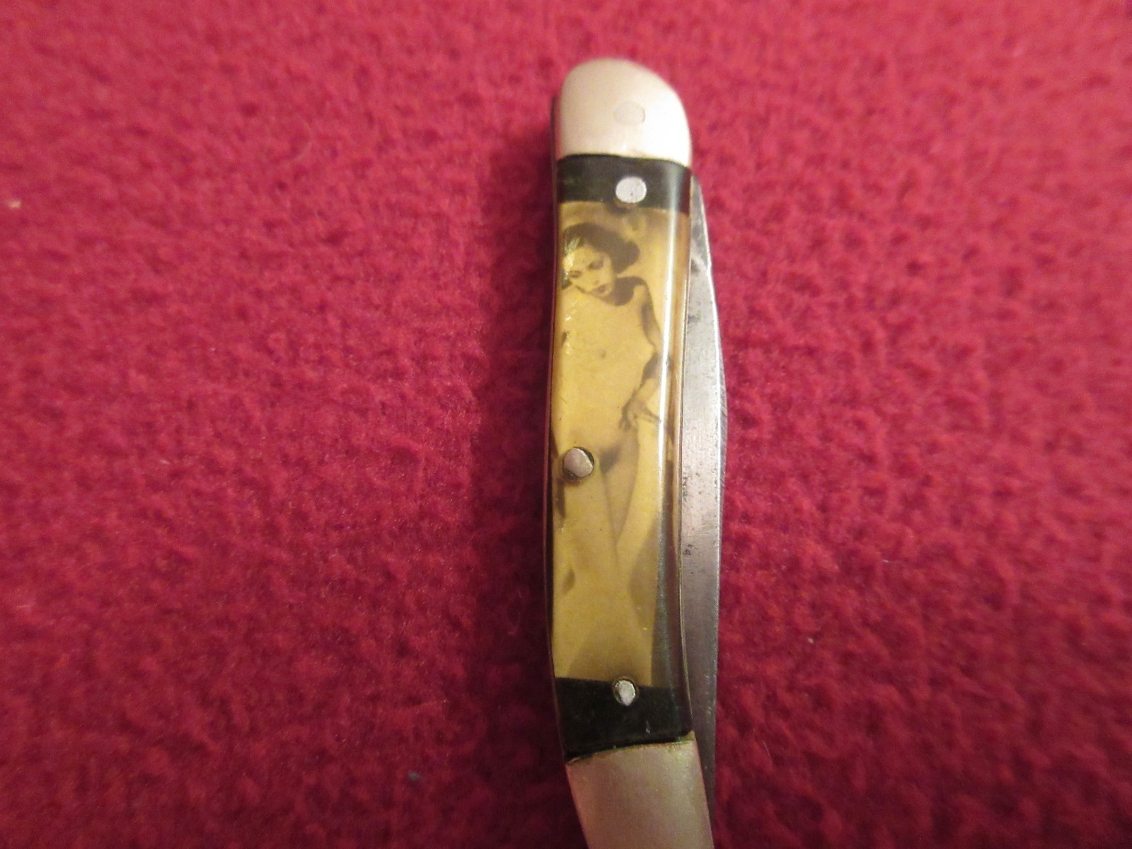 VTG 1930s-40s Colonial Prov RI USA Risque Nude Naughty Women Pin-up Pocket Knife