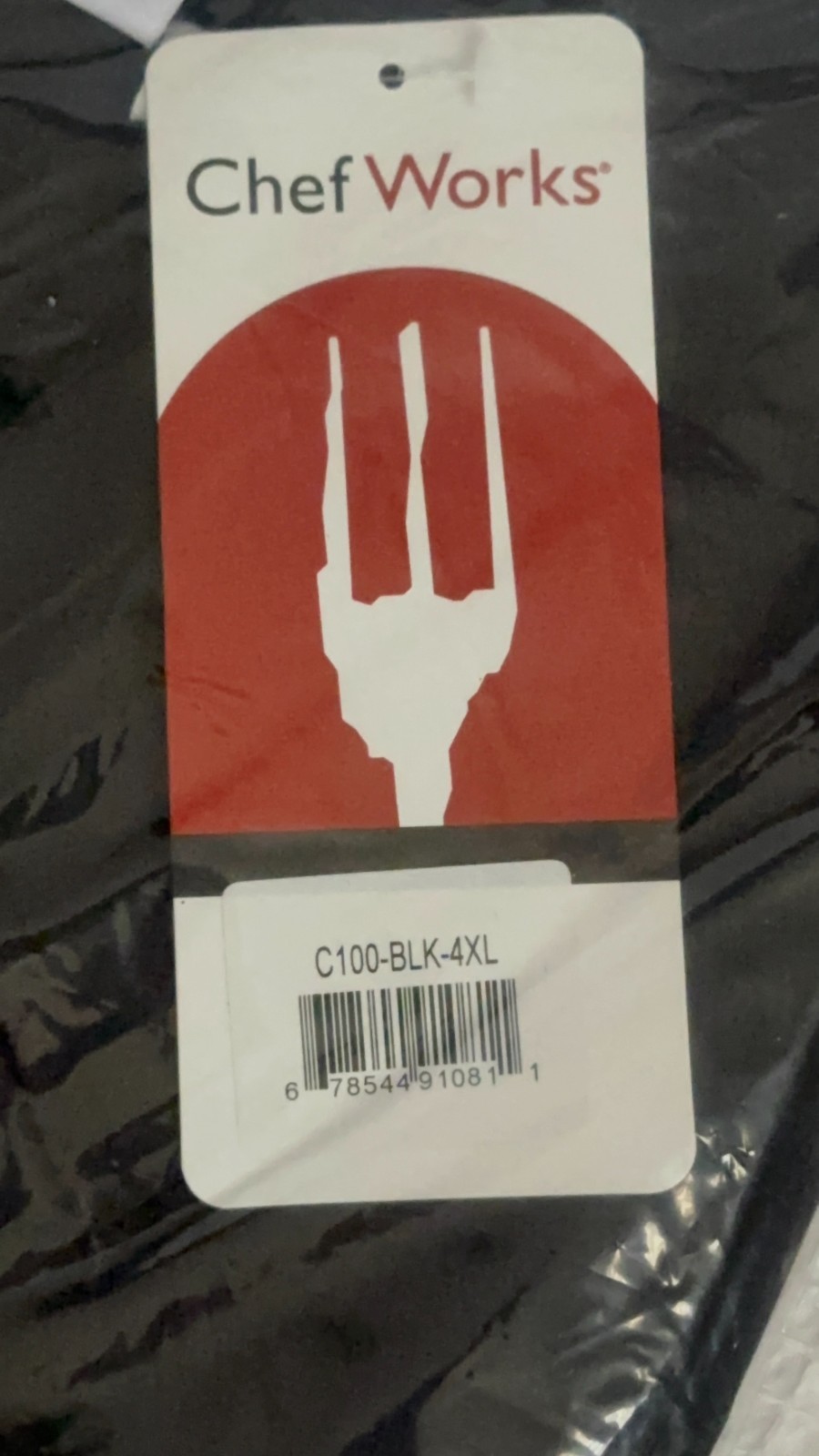 NEW! Genuine! Chef Works Men's Essential Professional Chef Shirt C100-BLK-4XL