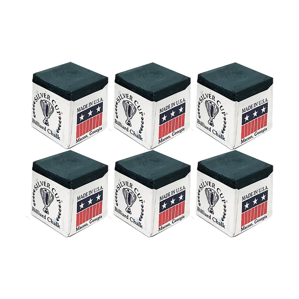 Silver Cup 6 Navy Billiards Pool Cue Chalk