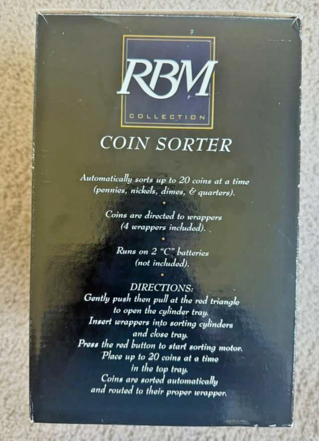 RBM Collection Coin Sorter (NEW, OPEN BOX)
