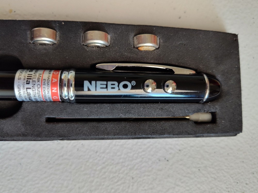 NEBO Ink Writing Pen Light Laser Pointer Flashlight WT12D