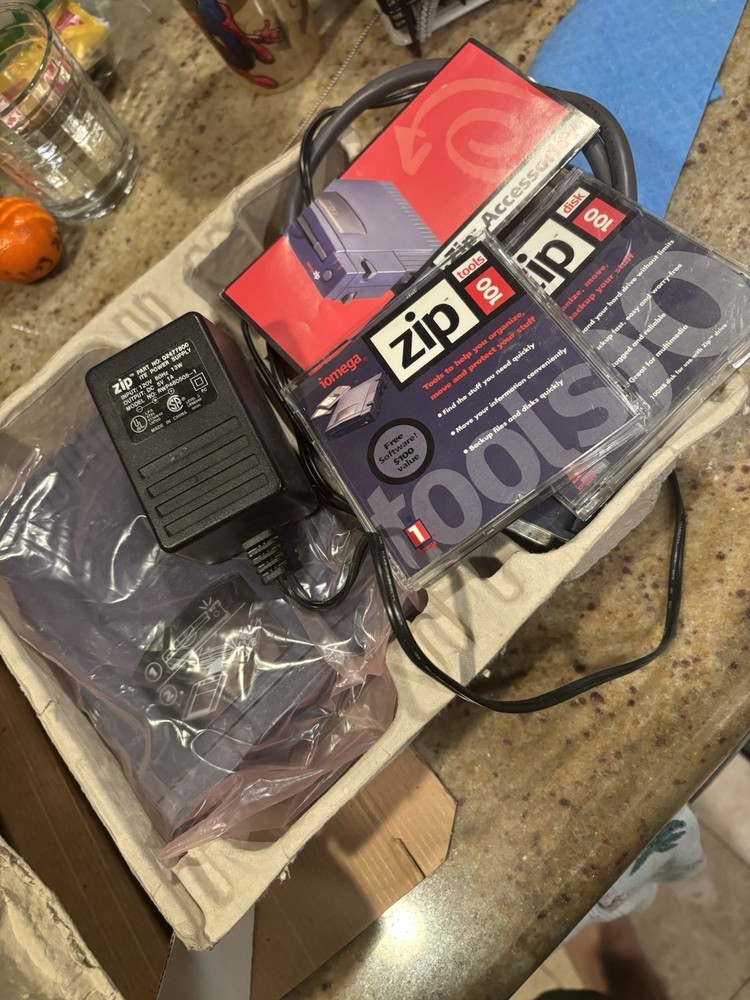 Iomega Zip 100 Parallel Port External Drive #10012 With Box Working