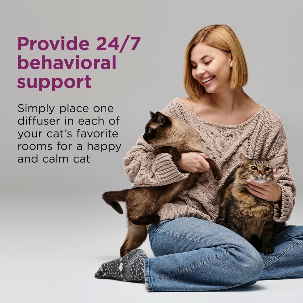 Value Kit; 3 Multicat Diffusers & 6 Refills; Cat Calming Pheromone; Reduce