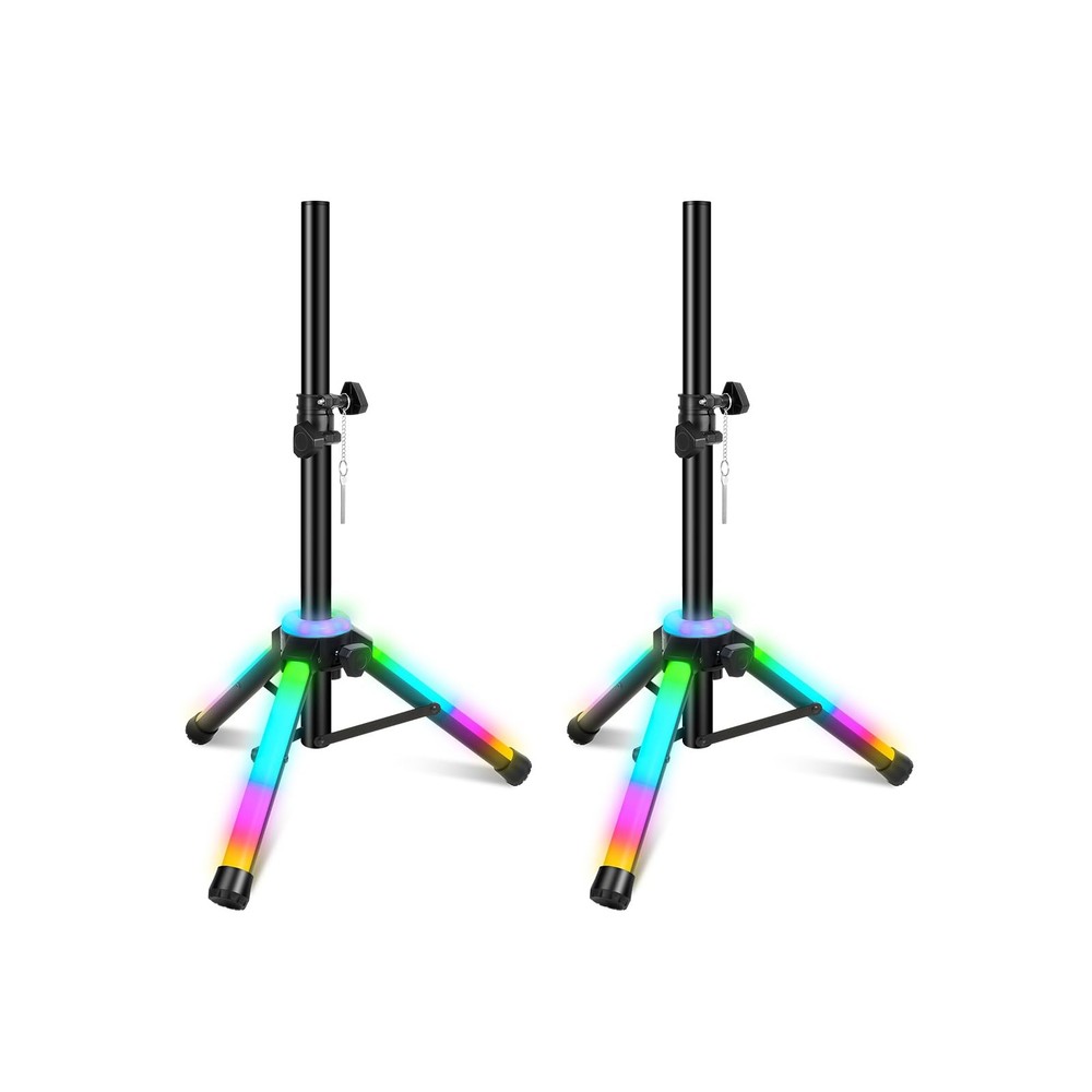 Universal Speaker Stand Six Light Modes Speaker Tripod Stand LED Multi-Colour...