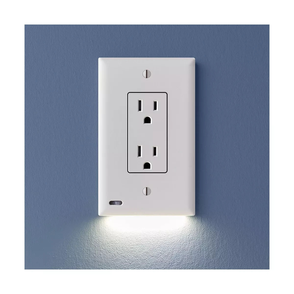SnapPower GuideLight 2 PLUS -Gang LED Wall Plate, White O1GLCWH-SP20 SnapPower
