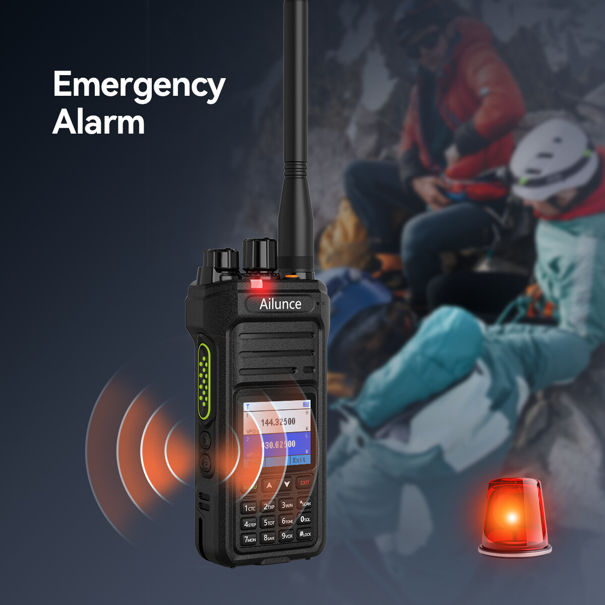 Retevis Ailunce HA1UV Ham Radio Dual Band IP67 2800mA NOAA USB-C Walkie Talkies