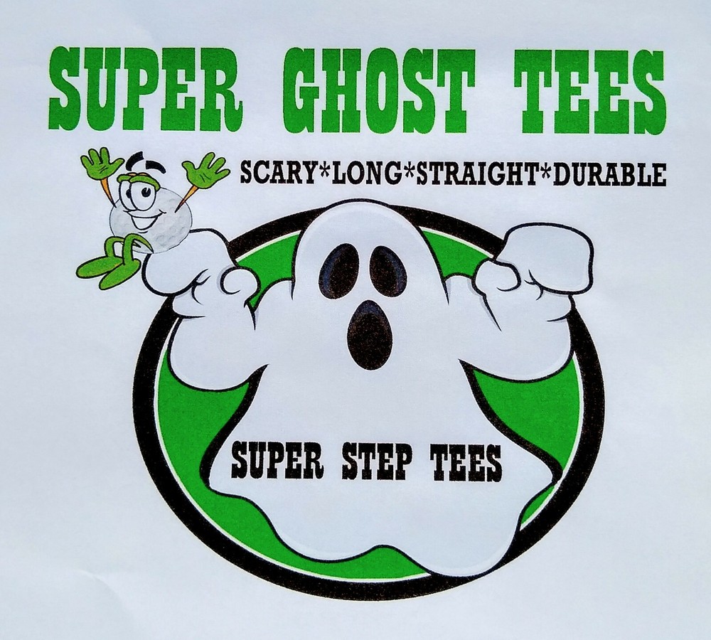 Plastic step down golf tees super ghost tees 2 pack length 2.75" step is 1 5/8