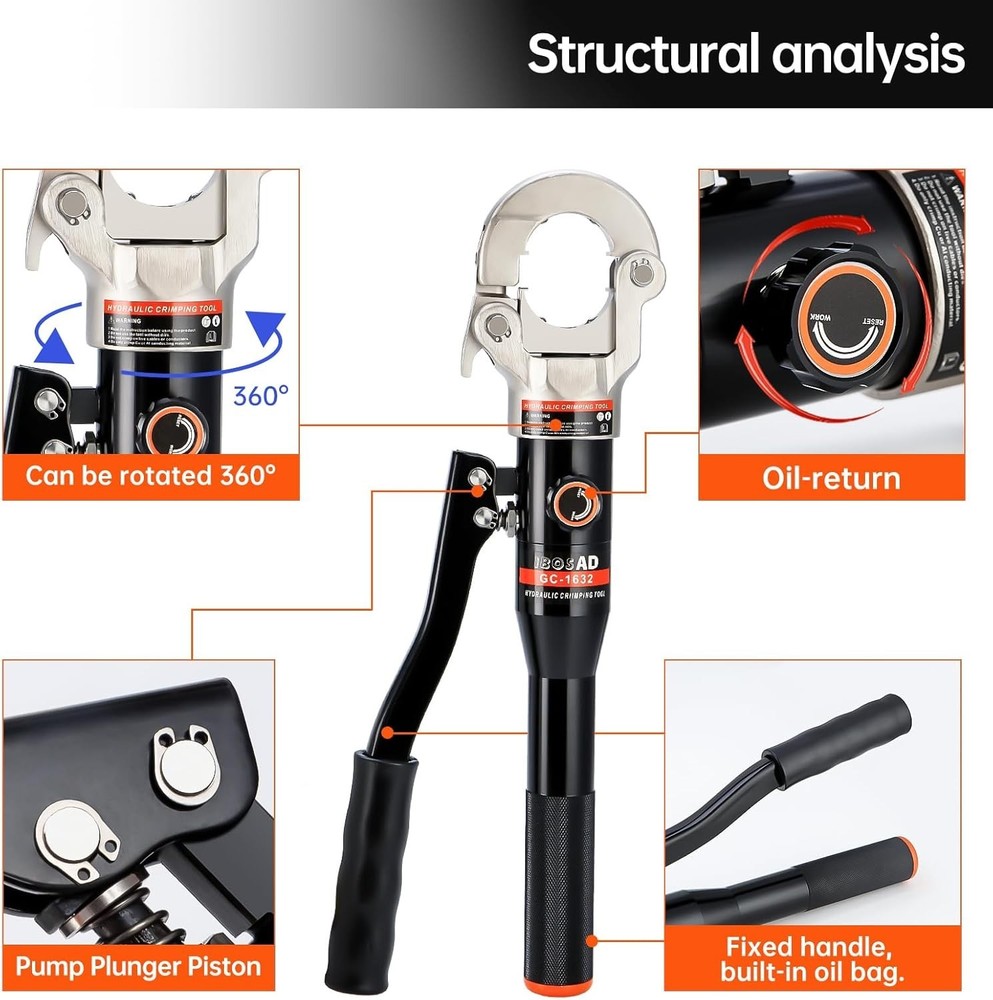 Copper Pipe Crimping Tool with Dies for Various Sizes-