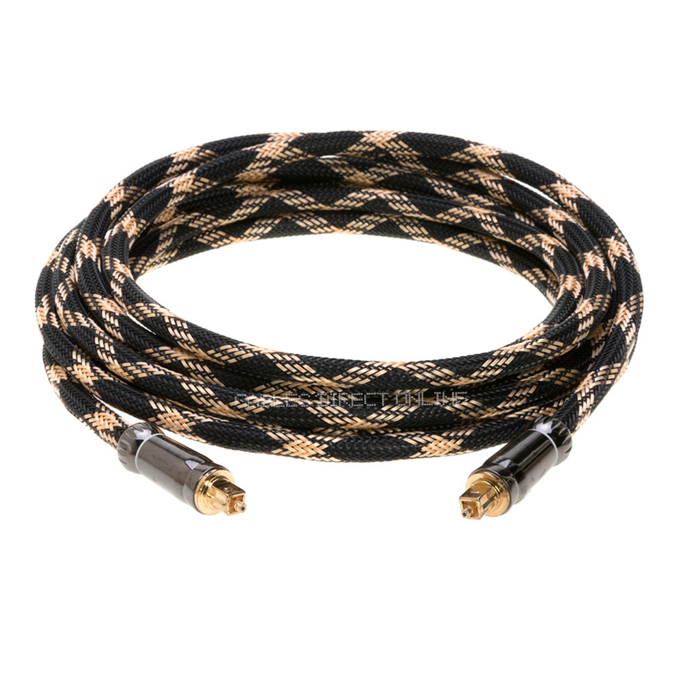 Toslink Cable Fiber Optical Digital Audio SPDIF Sound Bar Cord 1ft - 50ft Lot