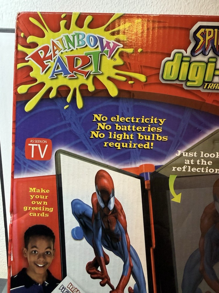 Spider-Man Digi Draw Kit Marvel Rainbow Art Tracing Set Open Box Complete