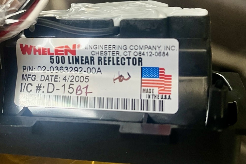 Whelen Model 500 Linear Amber Strobe Lighthead Part # 02-0363292-00A New