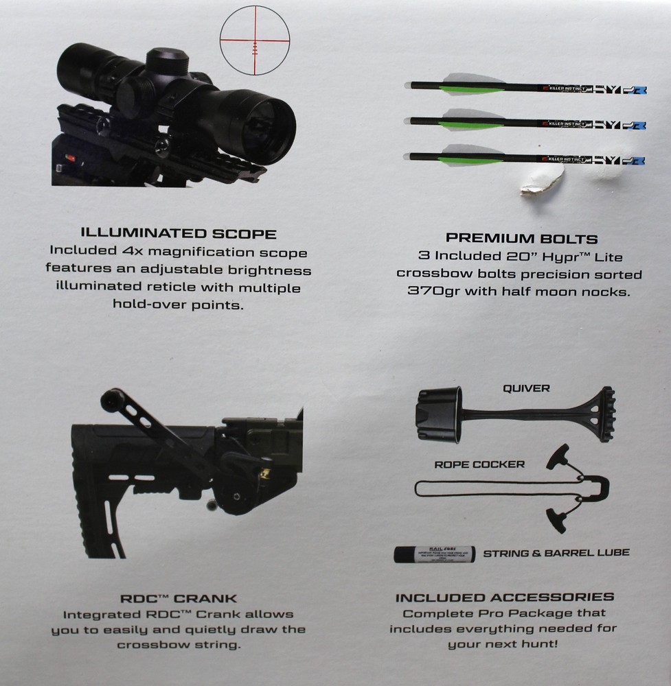 Killer Instinct Fuel 415 W/ RDC Scope Crossbow (‎2106)