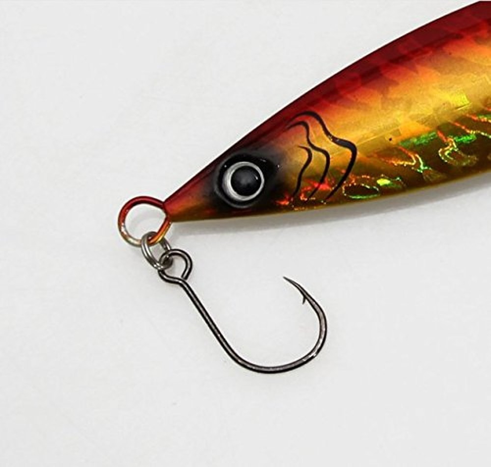 30pcs/Pack Inline Single Hooks Single Replacement Hooks for Fishing Baits Lur...