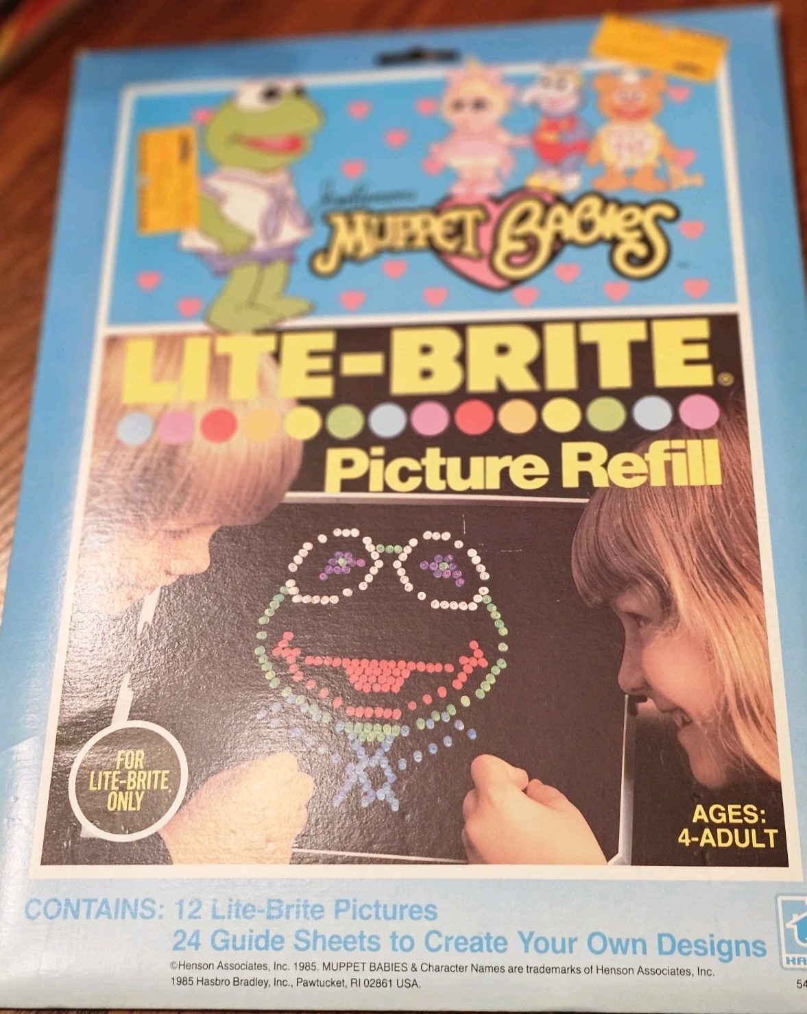 NEW Vintage 1985 Jim Henson's Muppet Babies Lite-Brite Picture Refill Set Sealed