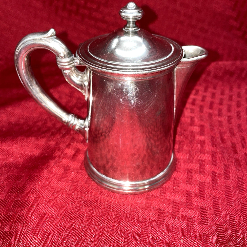 VINTAGE EARLY CHRISTOLFE HALLMARKED SILVERPLATE HOT CHOCOLATE POT
