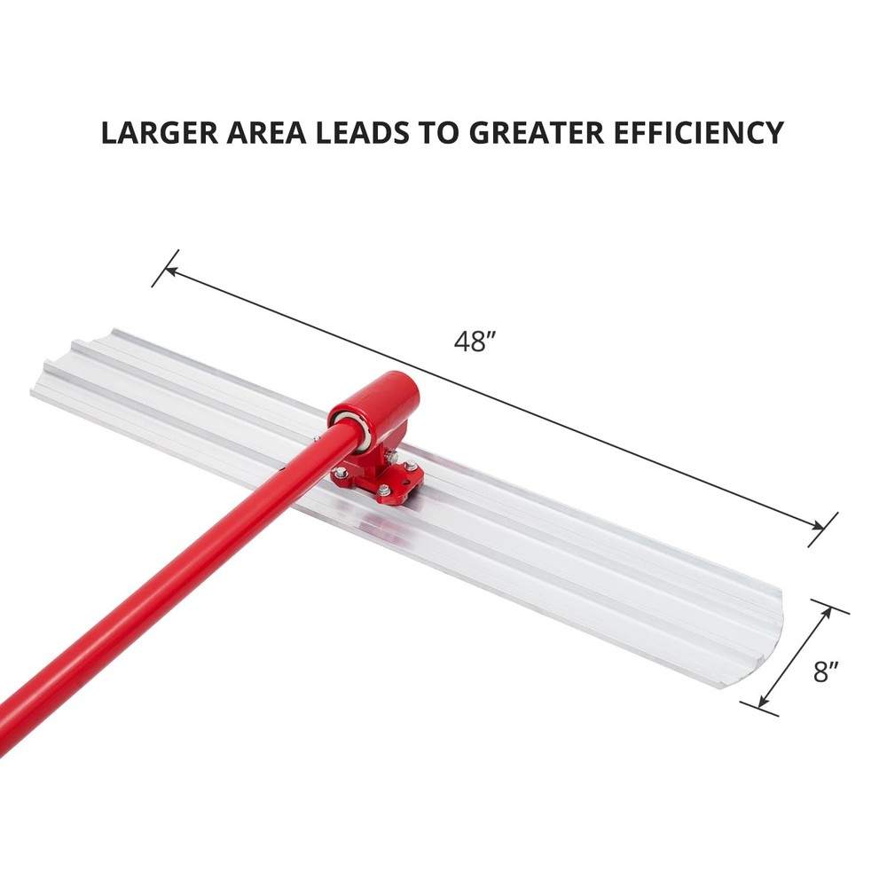 48"Bull Float Magnesium Concrete Float Round End Aluminum Tool W/Float Bracket